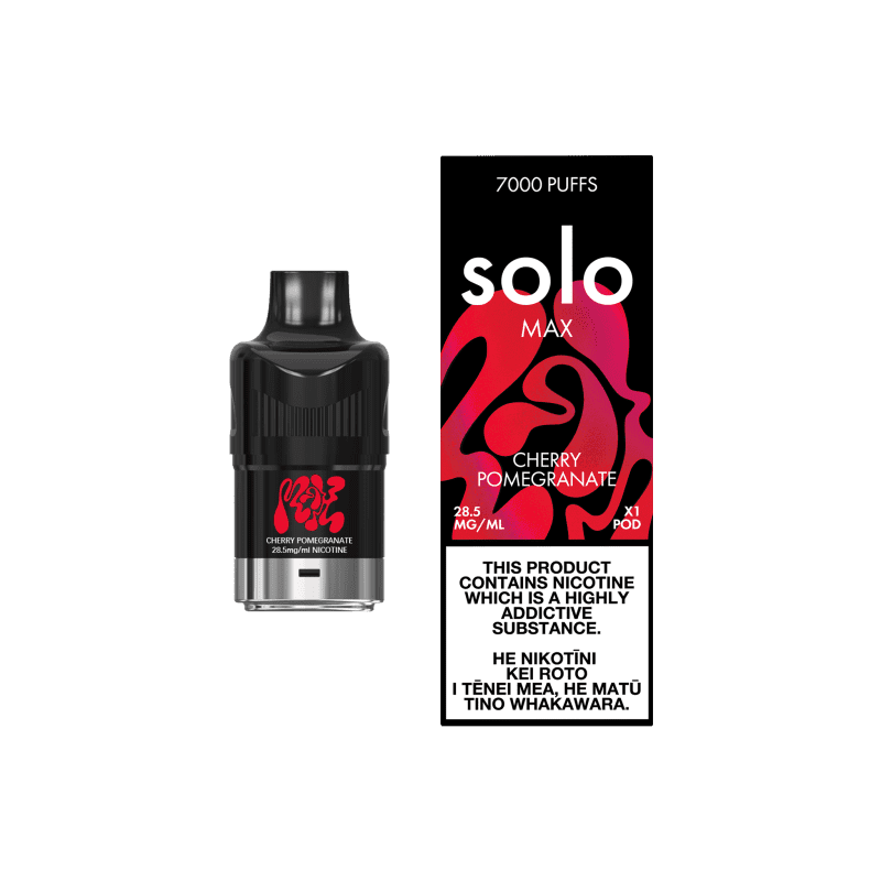 solo max pod cherry pomegranate prefilled replacement pod solo 267390