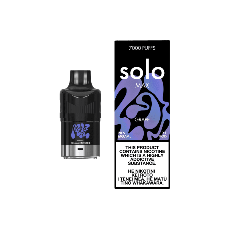 solo max pod grape prefilled replacement pod solo 490489