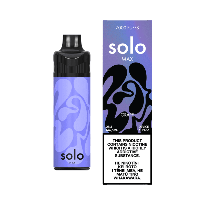 solo max pod kit 7000 puffs grape prefilled pod device solo 643149