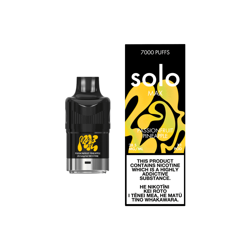 solo max pod passionfruit pineapple prefilled replacement pod solo 914942