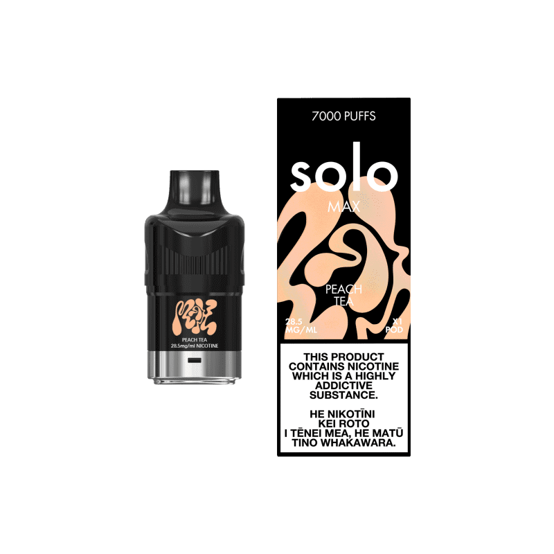 solo max pod peach tea prefilled replacement pod solo 252551