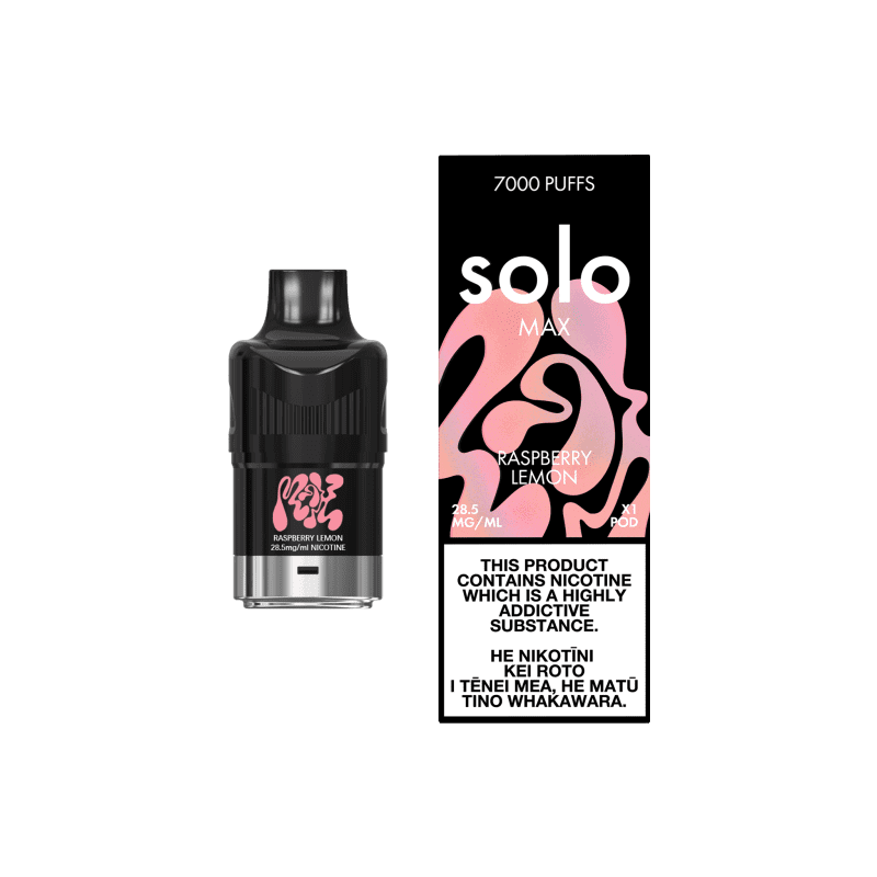 solo max pod raspberry lemon prefilled replacement pod solo 478844